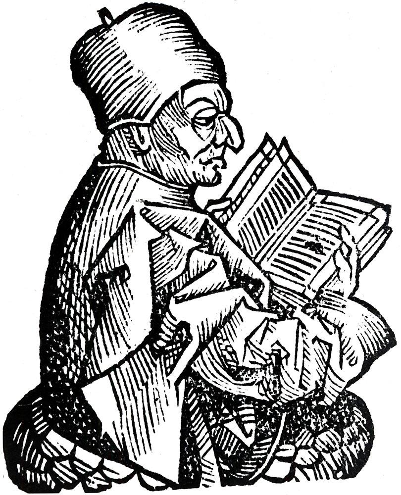 The Venerable Bede c673-735, angelsaksisk teolog, lærd og historiker, 1493 av Unbekannt