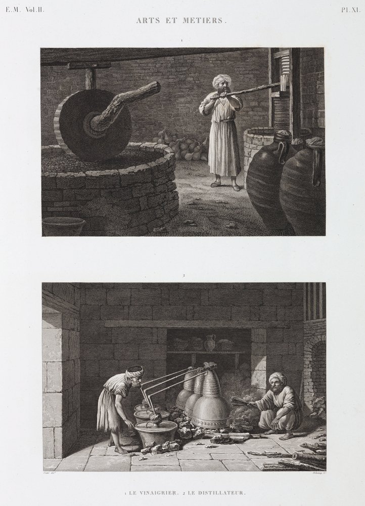 Eddik Eddikprodusent og destilleri, Egypt, ca 1798 av Unbekannt