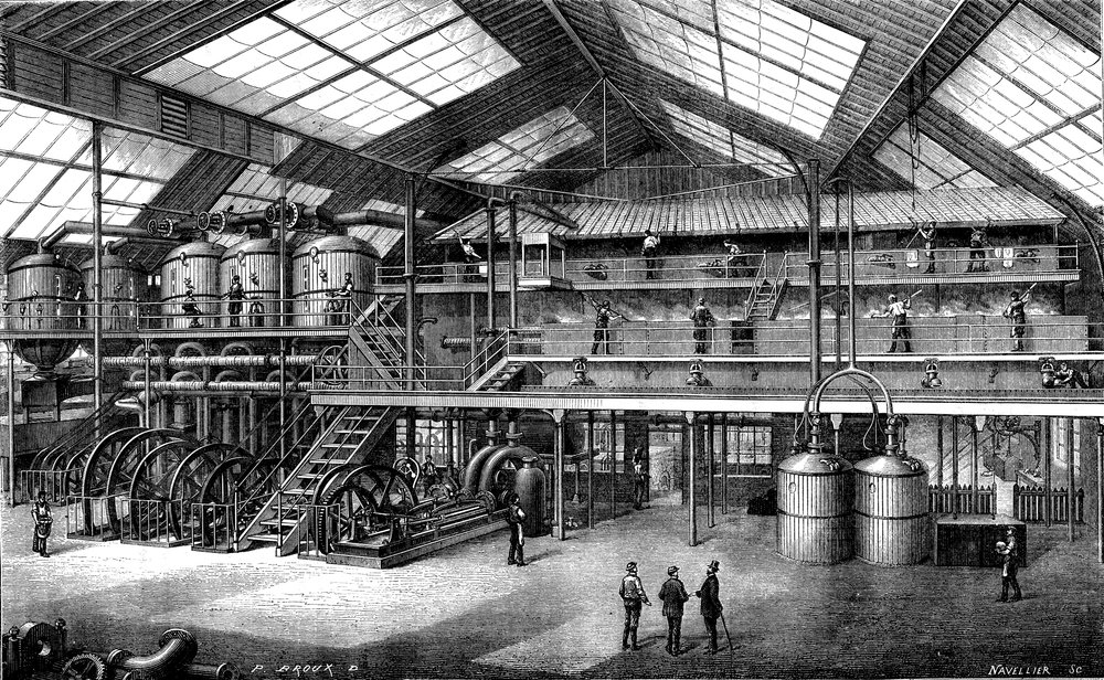 Roesukkerfabrikk (gravering av Unknown Artist