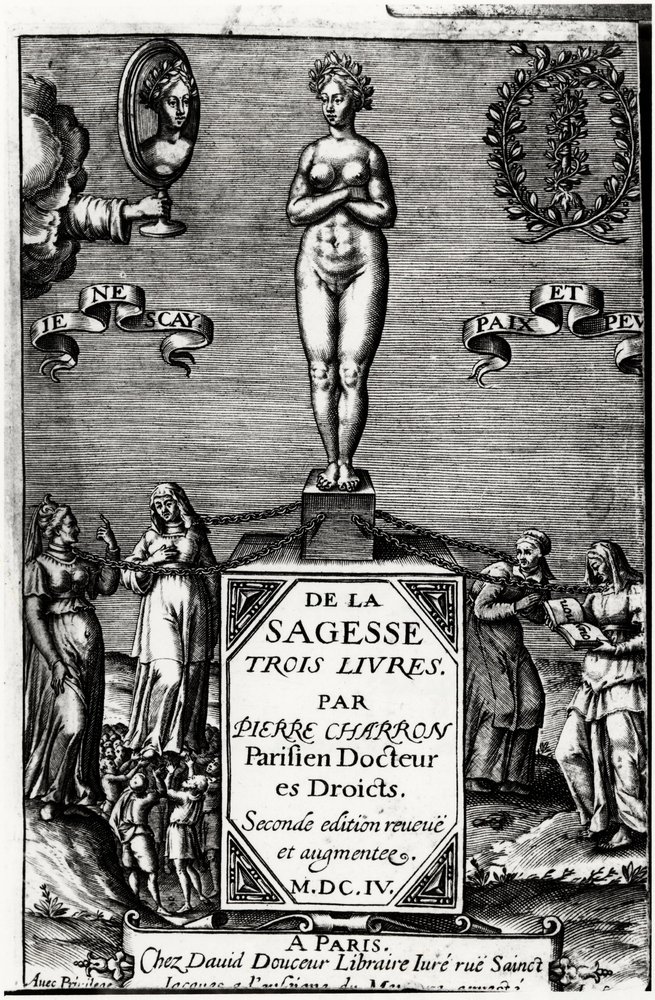 Of Wisdom, Three Books av Pierre Charron (1541-1603) av Unknown artist
