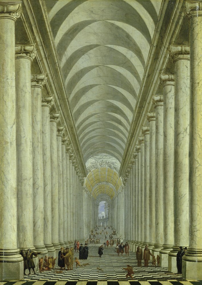 Renessanse innendørs trapp, 1667 av Wilhelm van Ehrenberg