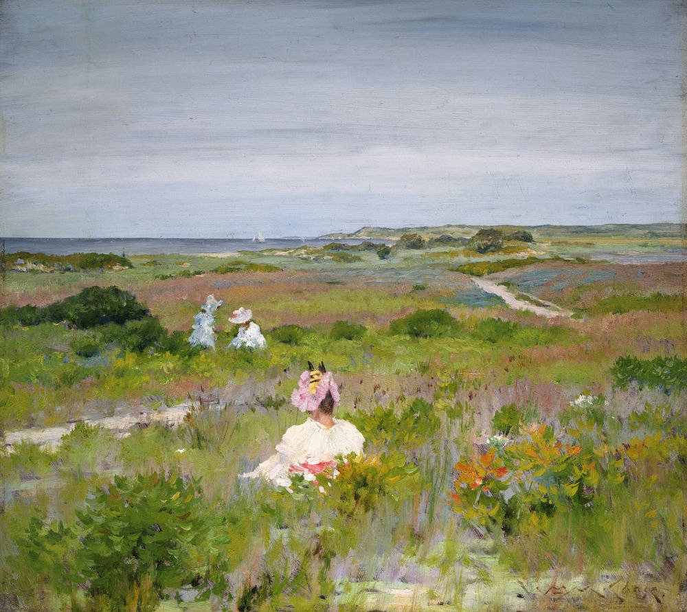 Landskap - Shinnecock, Long Island av William Merritt Chase