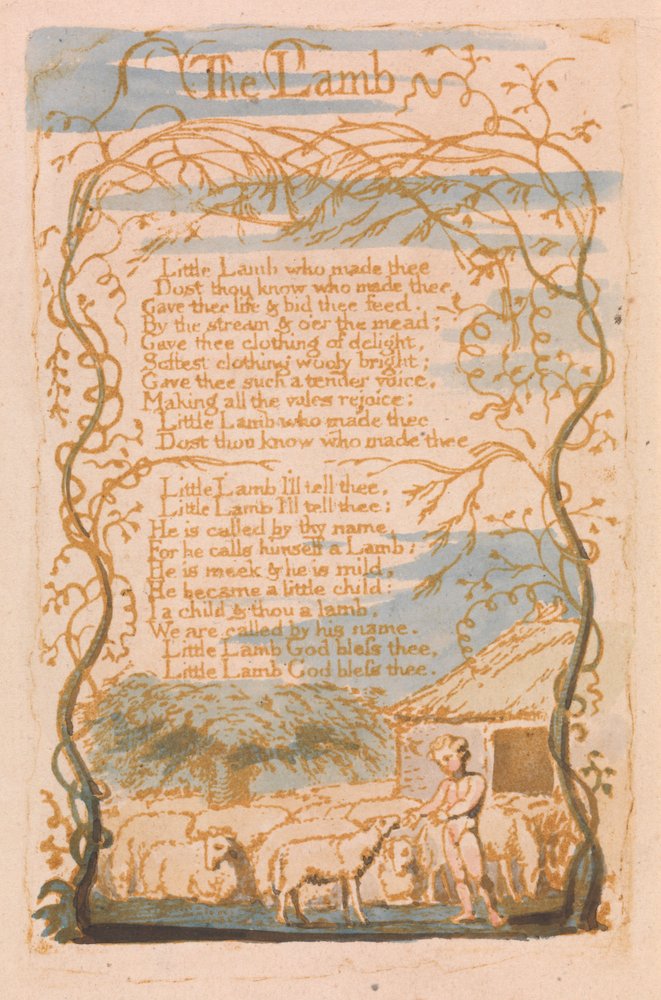 Das Lamm (Tafel 8) av William Blake