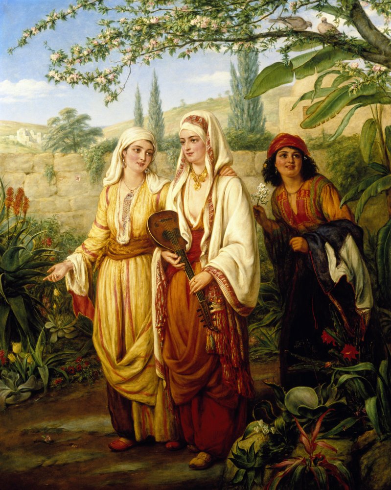 I en hage i Midtøsten. Maleri av William Gale (1823–1909). Olje på lerret. Privat samling. av William Gale