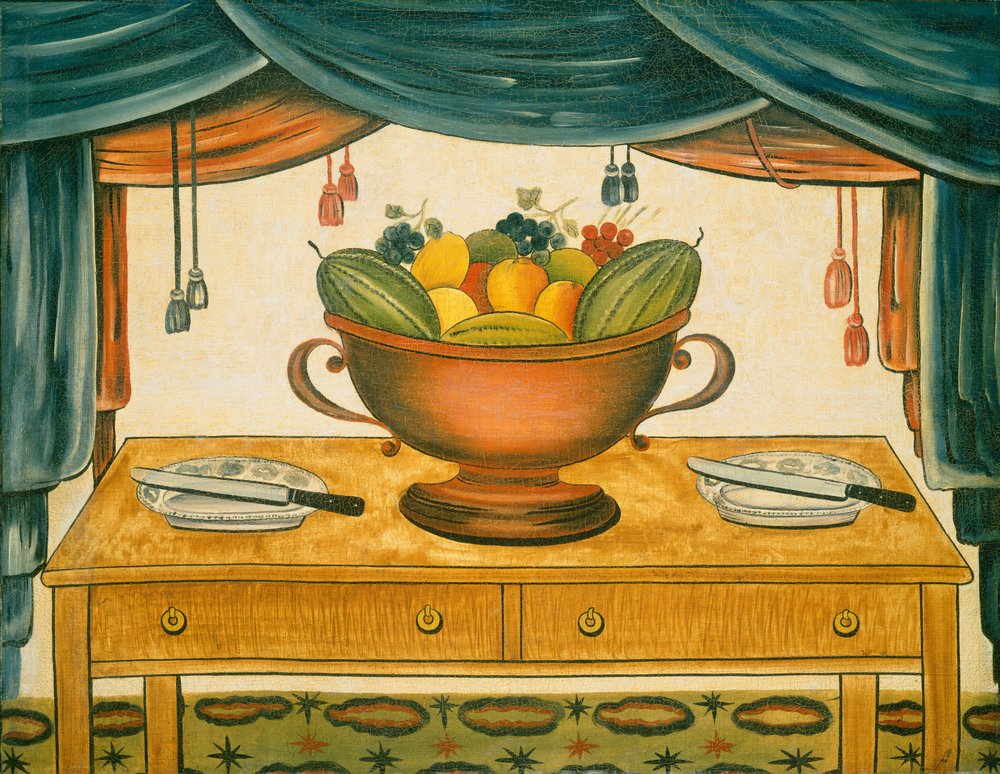 Fruktskål, ca. 1830 (olje på lerret) av William Stephen Coleman