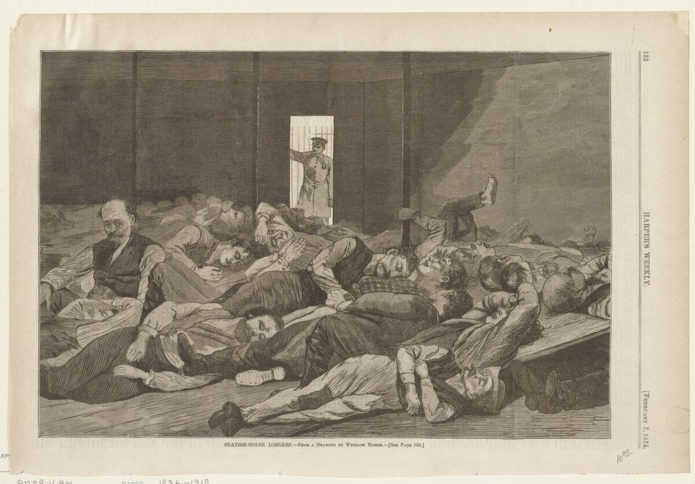 Overnattingsgjester på stasjonen av Winslow Homer