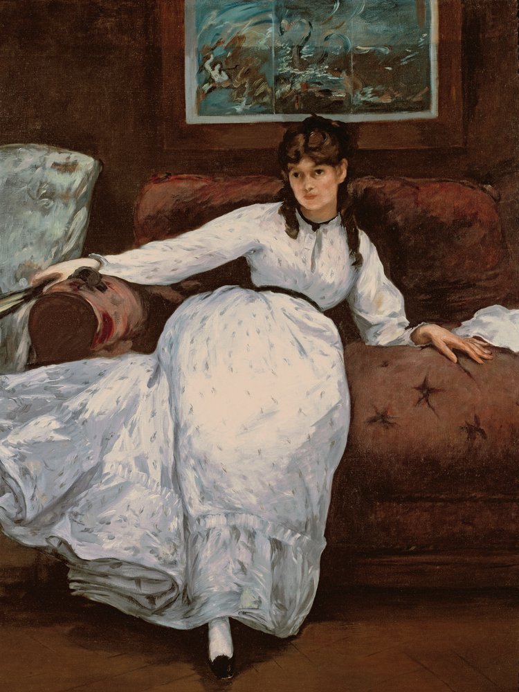 Hvile, portrett av Berthe Morisot (1841-95), 1870 av Édouard Manet
