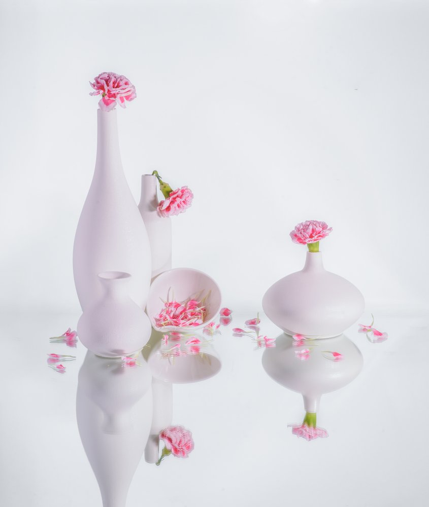 Fredelige rosa vaser av Alice Sheng