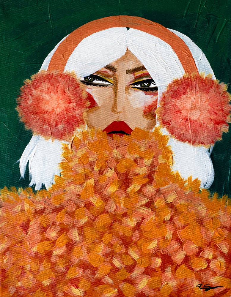 Glamorøse oransje øreklokker av Amy Straley