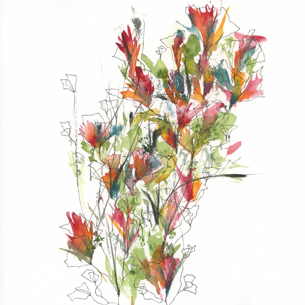 Levende akvarellblomster av Ankie Kooi
