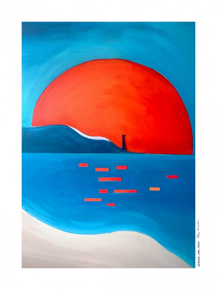 Det livlige Sunset-fyret av Awol Art Alex