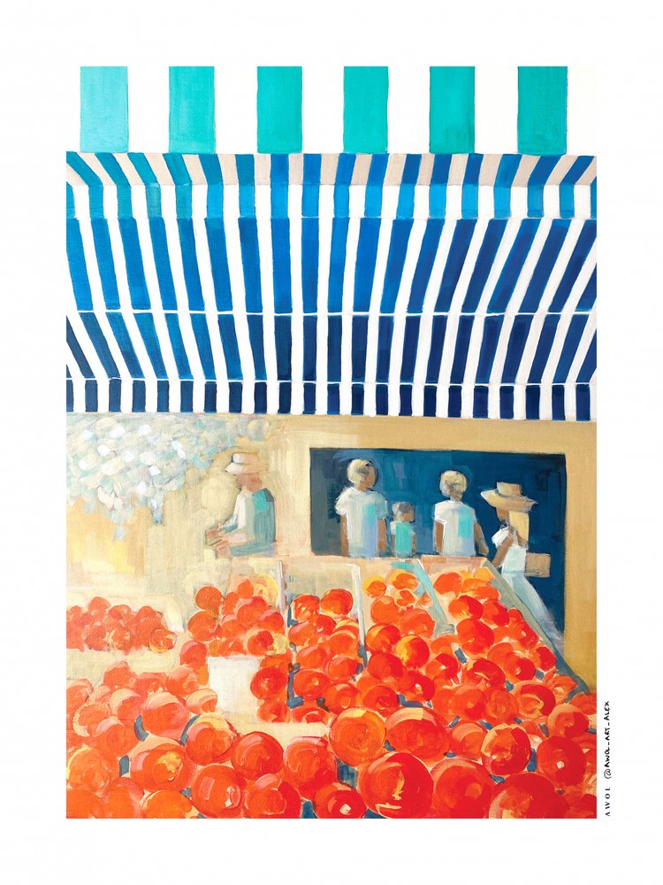 Det livlige tomatmarkedet av Awol Art Alex