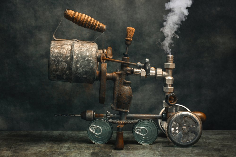 Finurlig steampunkinnretning av Brig Barkow