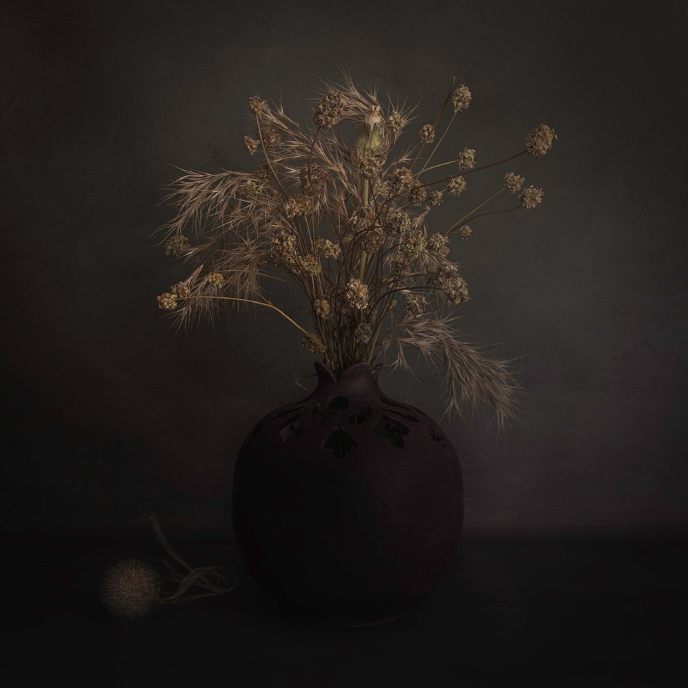 Mørkt botanisk arrangement av Cicek Kiral