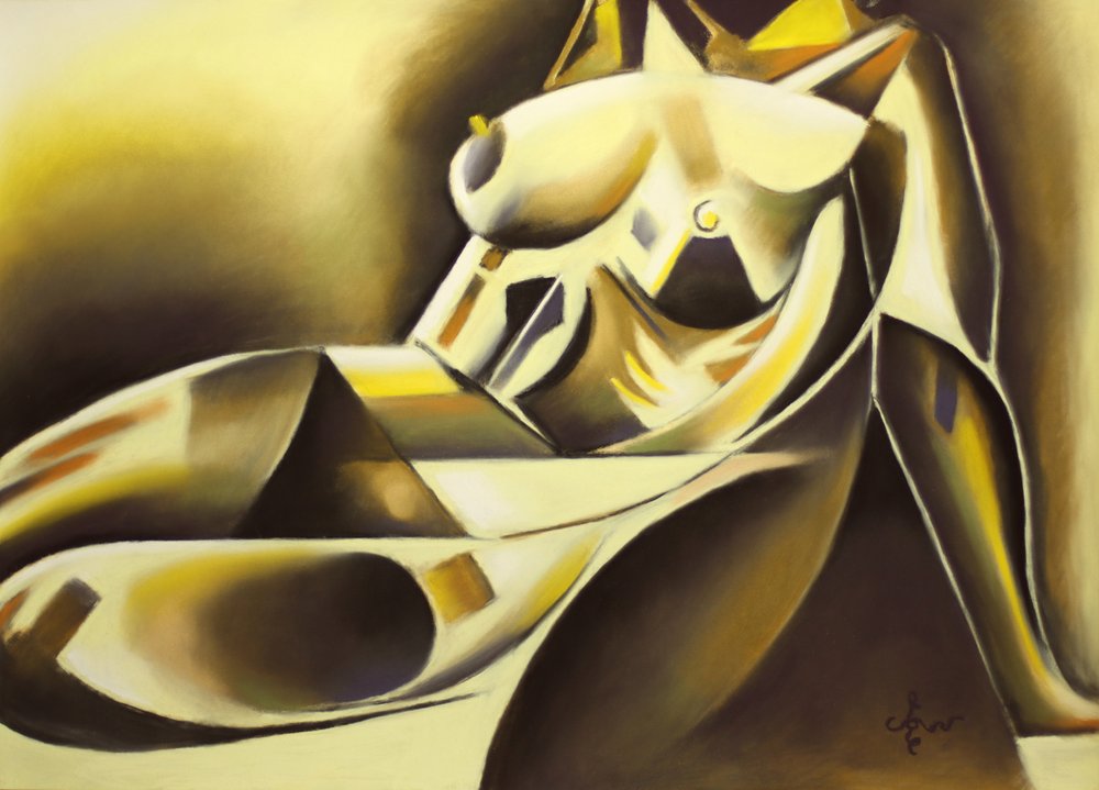Abstrakt «Golden Woman» av Corné Akkers