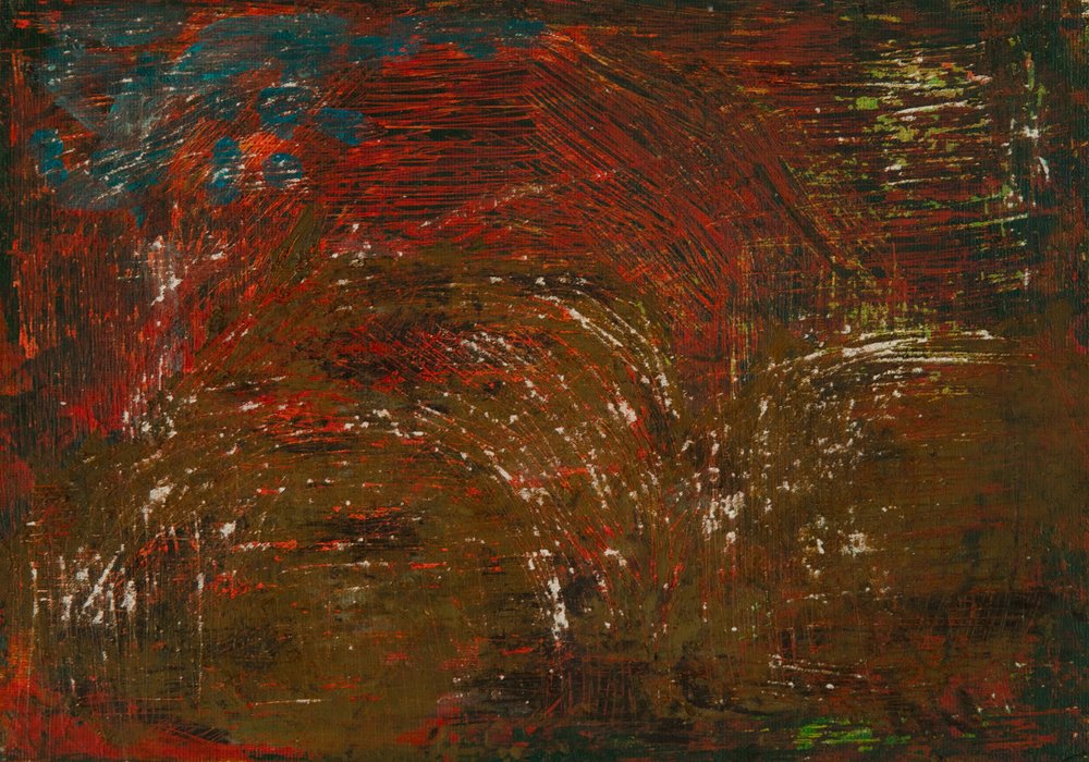 Abstrakt kunst med jordtekstur av Dale Hefer