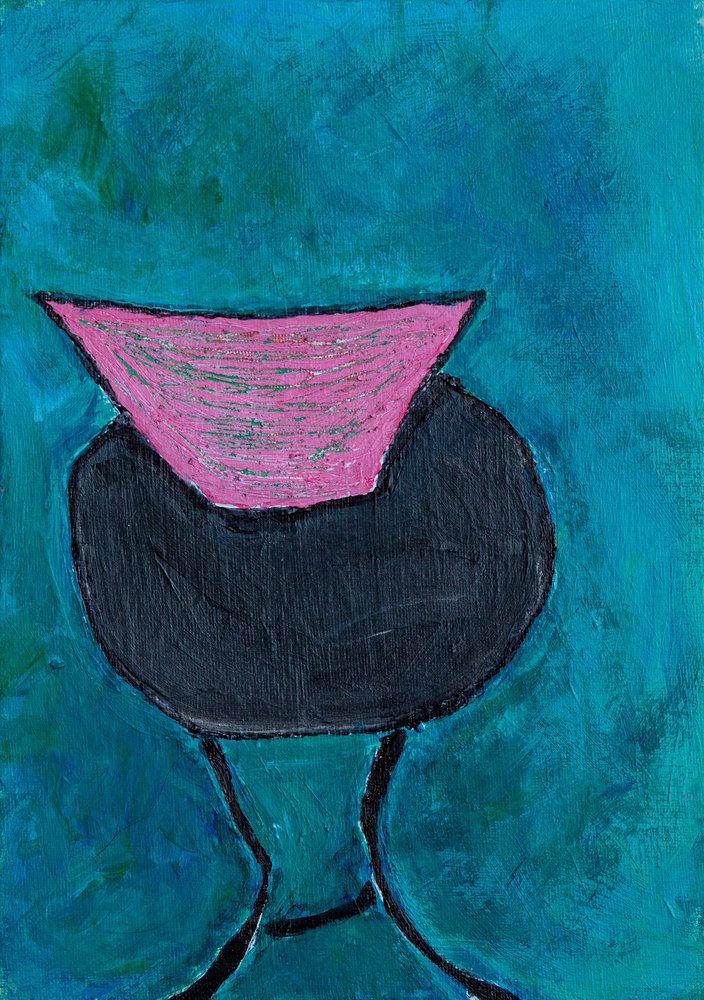 Abstrakt rosa figur av Dale Hefer & Family