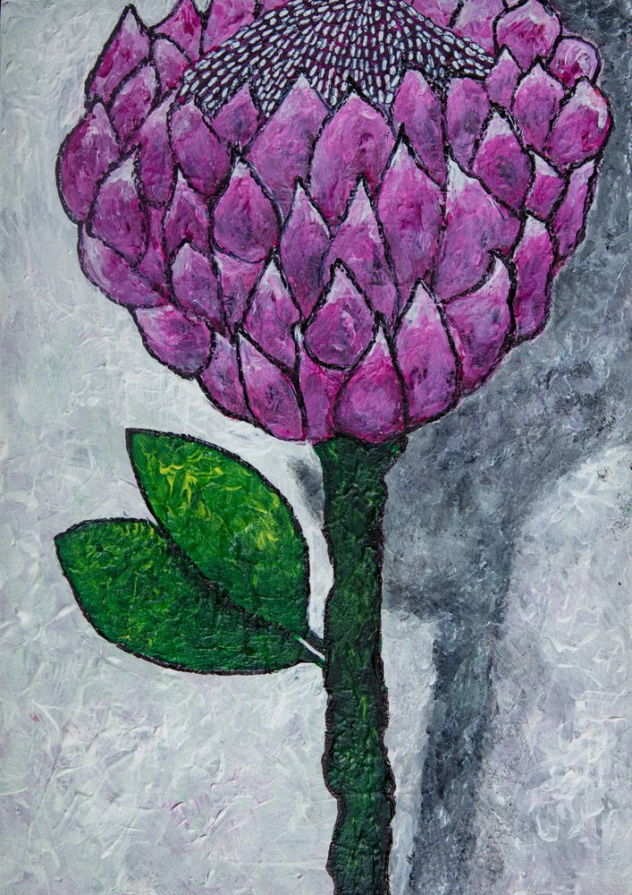 Levende lilla blomst av Dale Hefer & Family