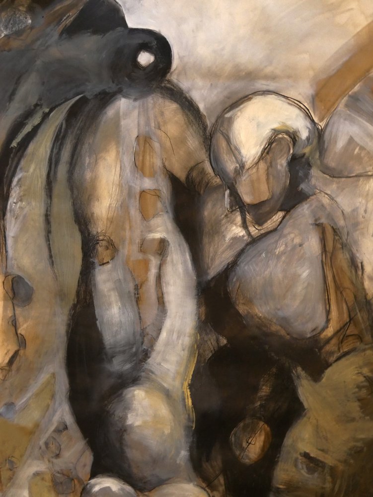 Abstrakte figurer omfavner av Doris Schmitz