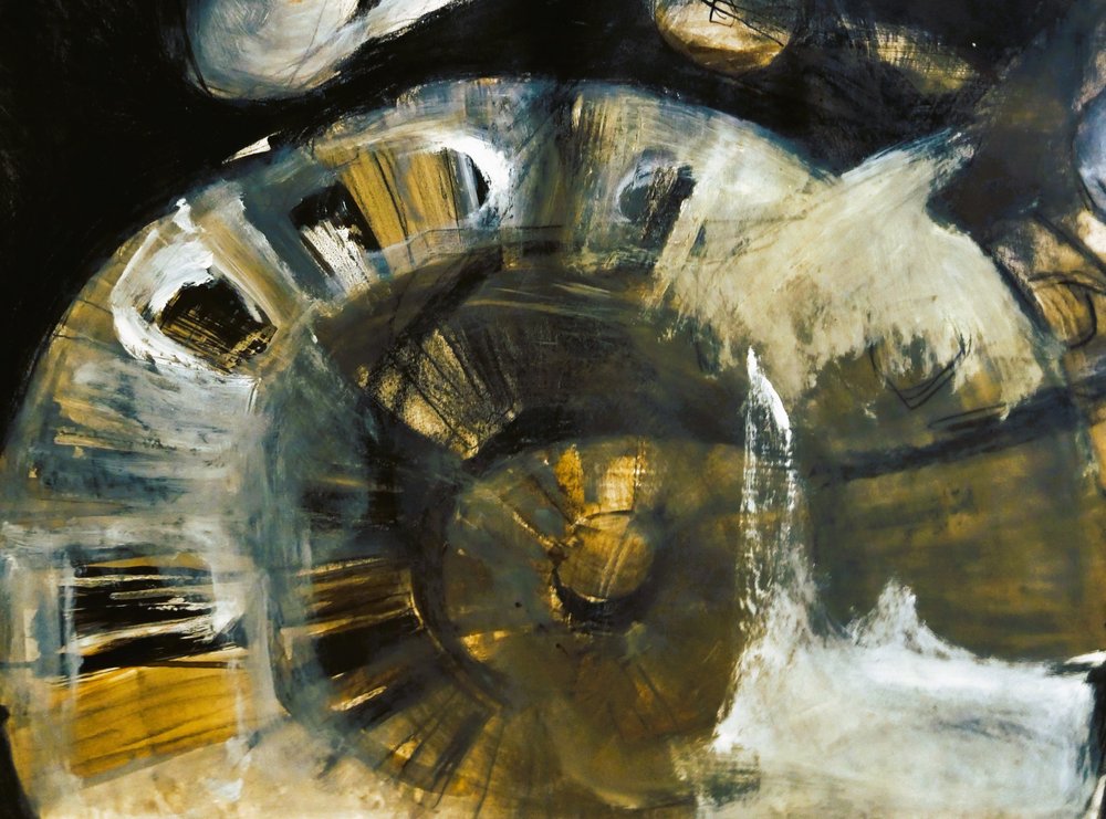Abstrakt «Golden Swirl» av Doris Schmitz