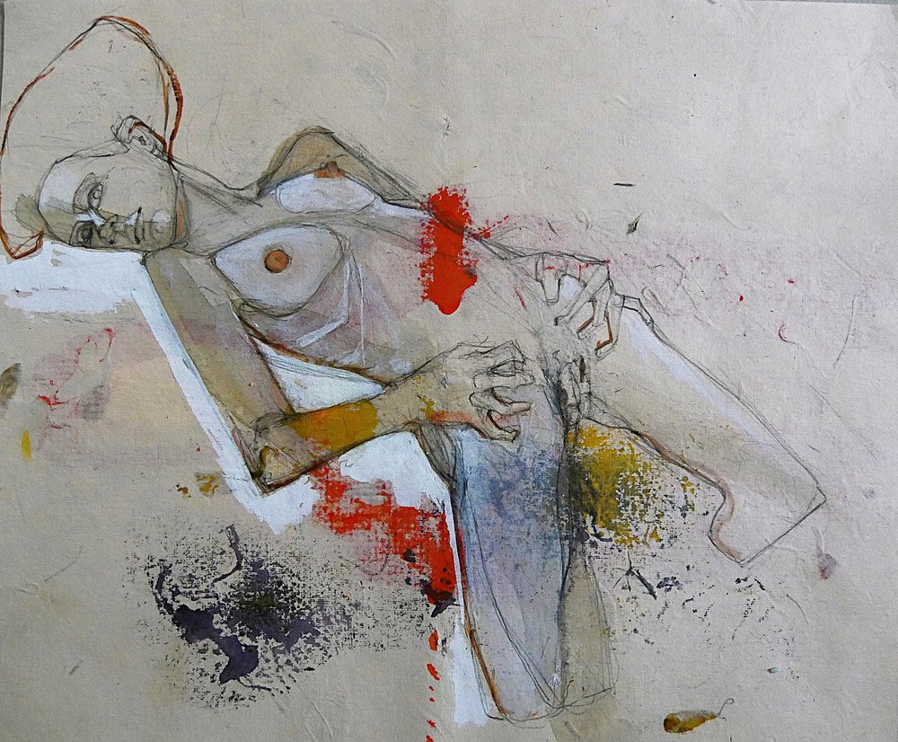 Abstrakt liggende figur av Doris Schmitz
