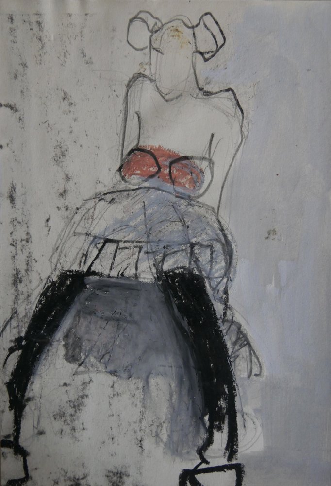 Abstrakt «Sittende danser» av Doris Schmitz