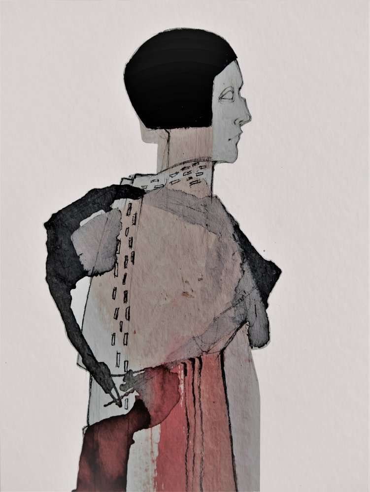Abstrakt kvinneprofil av Doris Schmitz