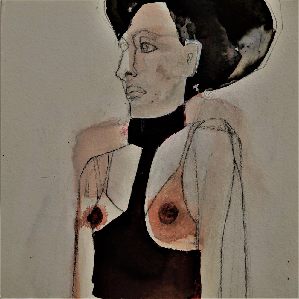 Kontemplativ kvinnefigur av Doris Schmitz