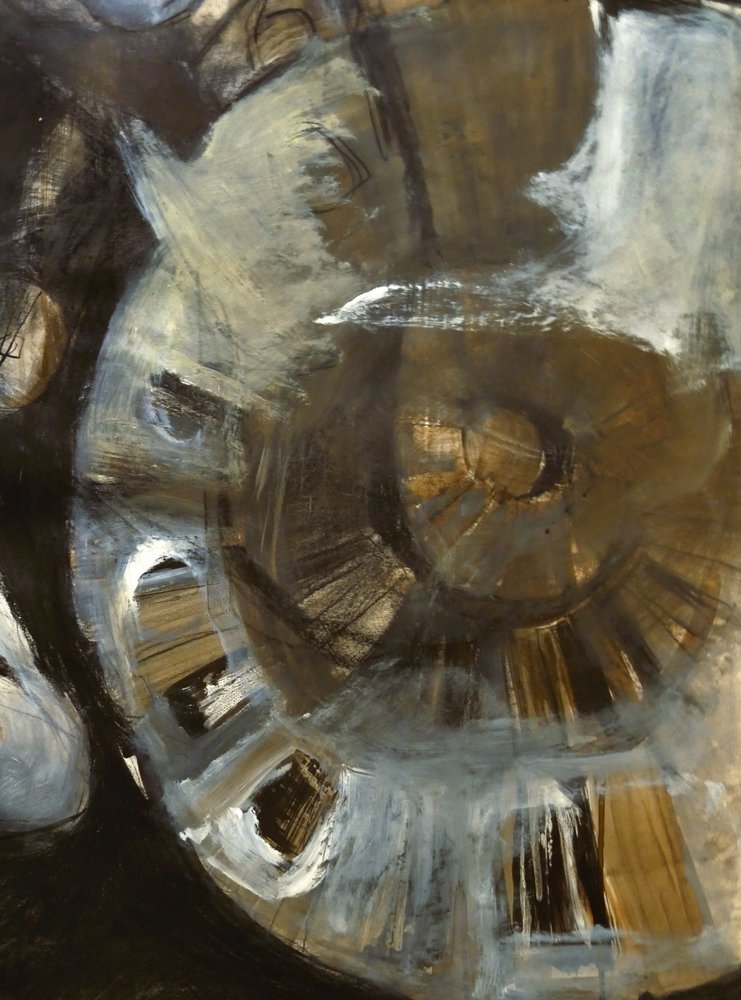 Jordnær, abstrakt spiral av Doris Schmitz
