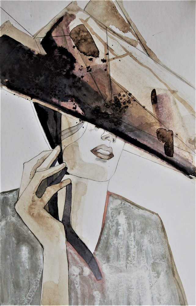 Elegant hatt – moteportrett av Doris Schmitz