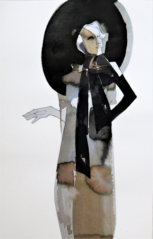 Elegant kvinne med hatt av Doris Schmitz