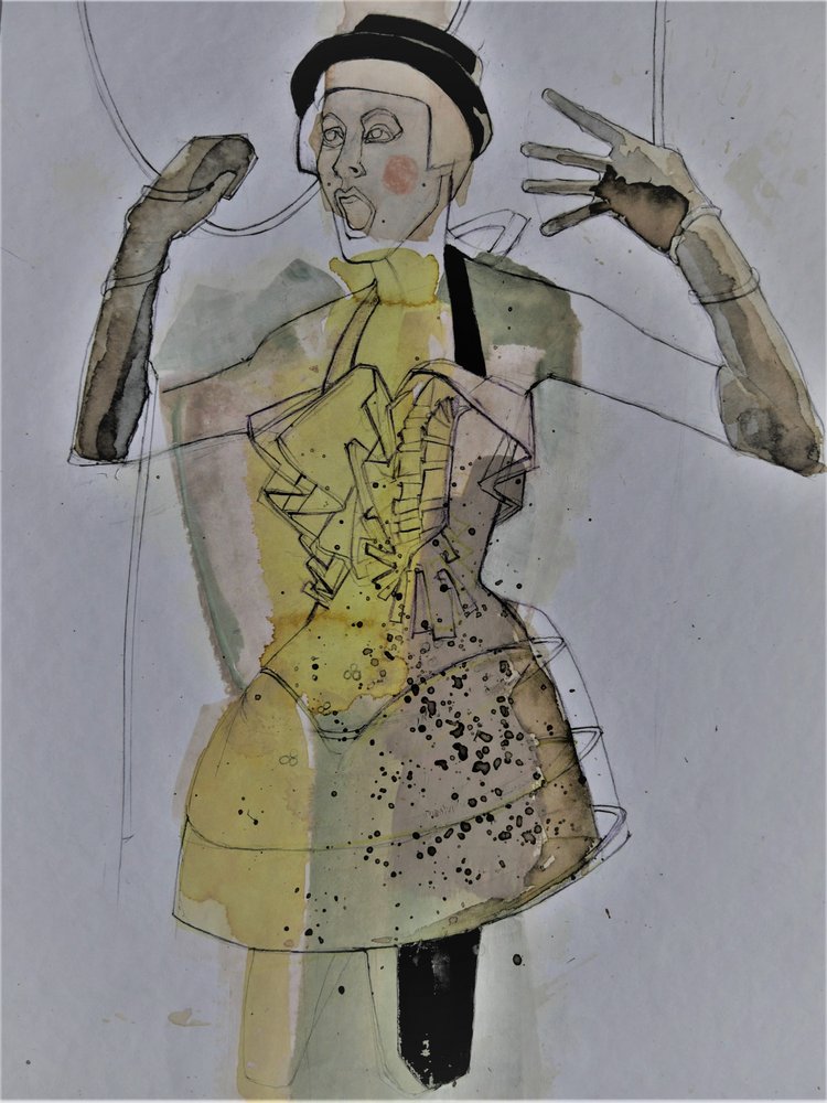 Uttrykksfull motemodell av Doris Schmitz