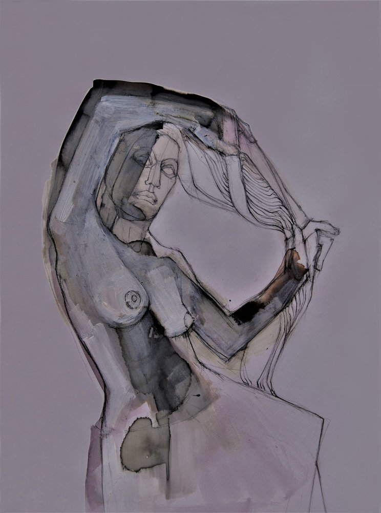 Uttrykksfull kvinnefigur av Doris Schmitz