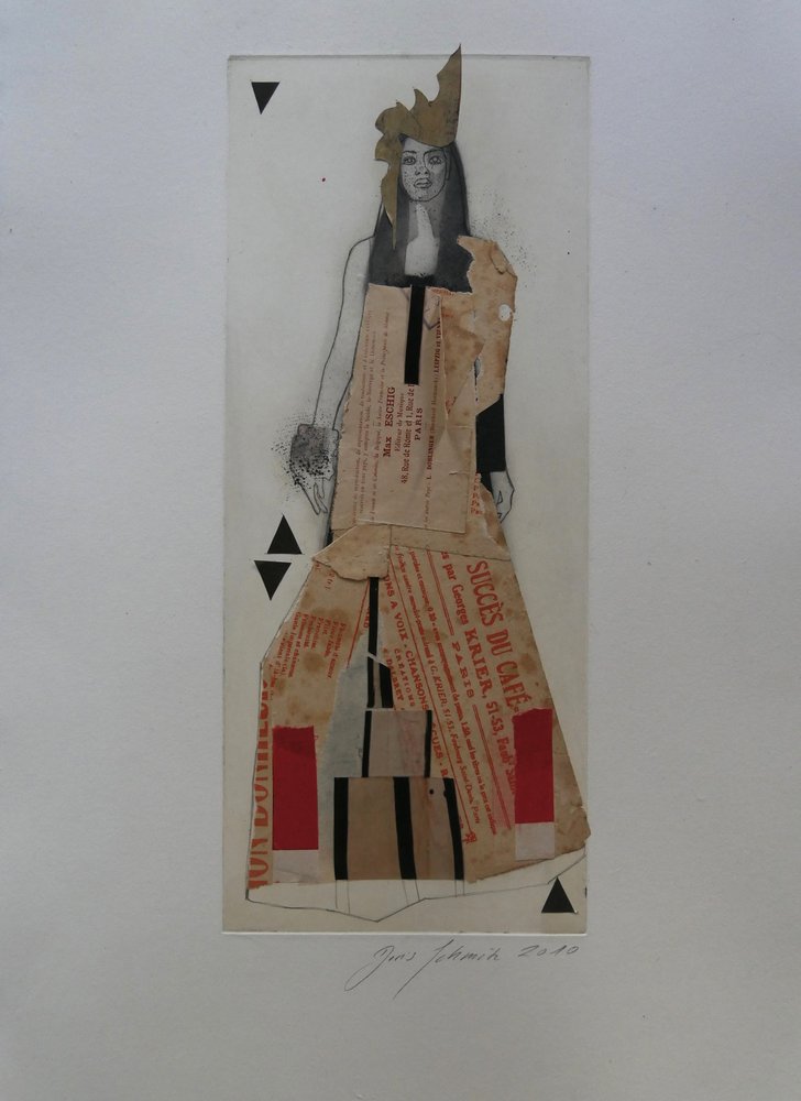 Motedronning-collage av Doris Schmitz