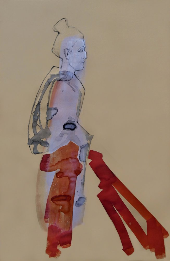 Flytende rødfigur av Doris Schmitz