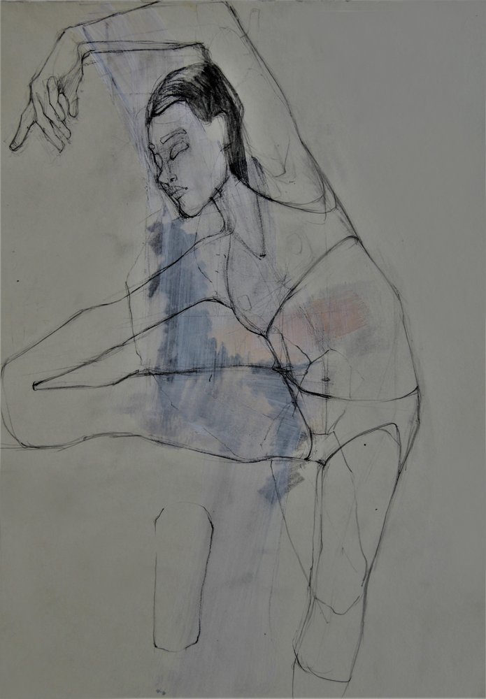 Skisse av en grasiøs figur av Doris Schmitz