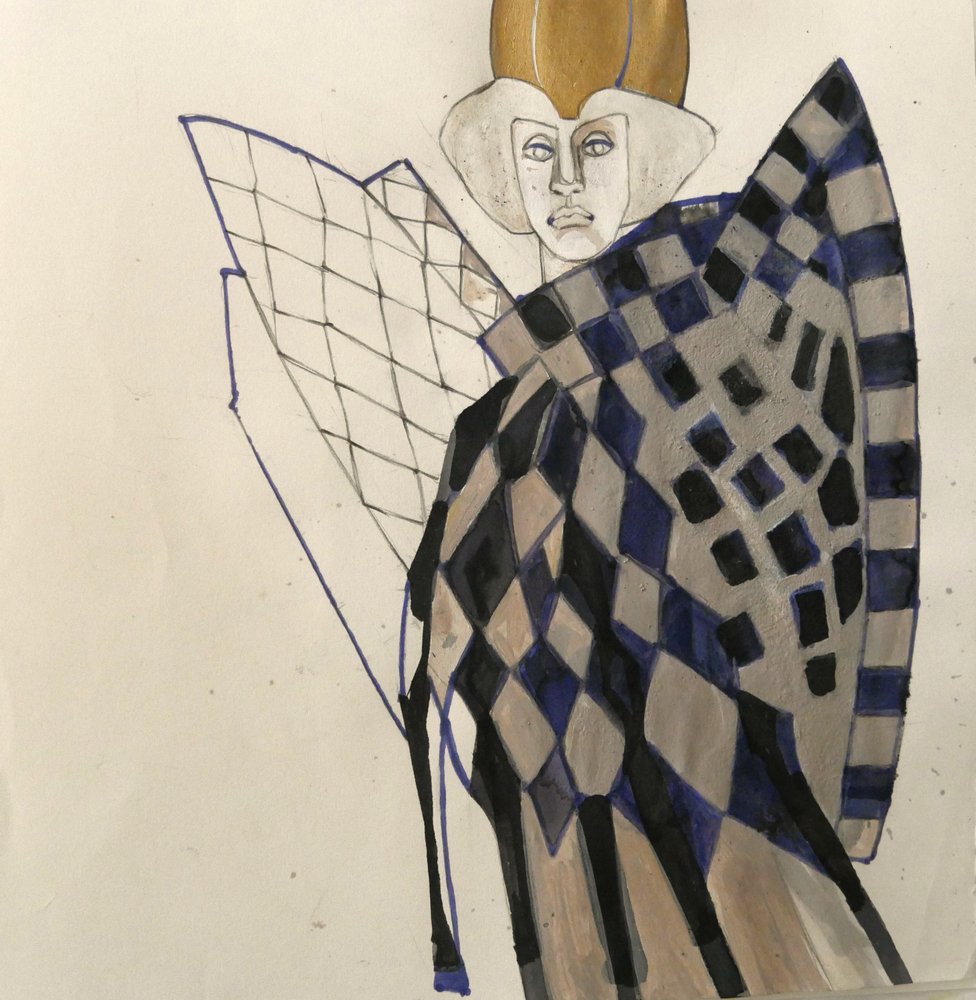 Harlequin Regal-portrett av Doris Schmitz