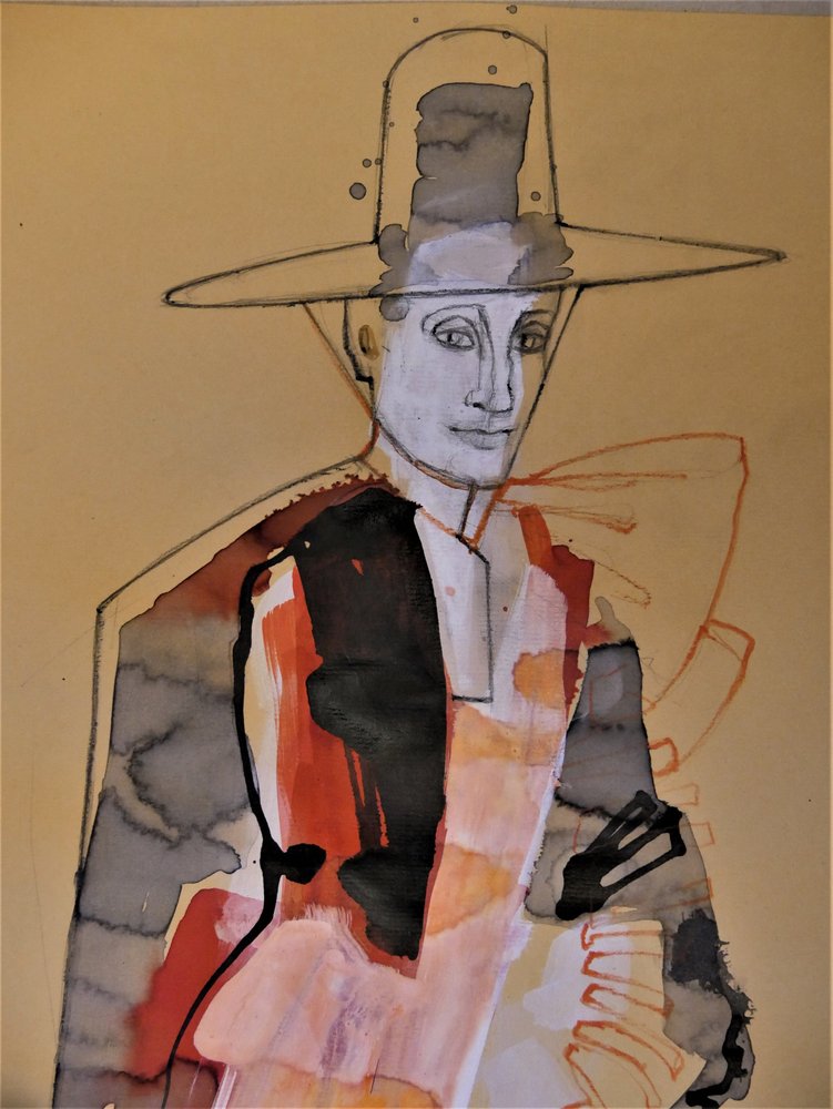 Portrett med moderne hatt av Doris Schmitz