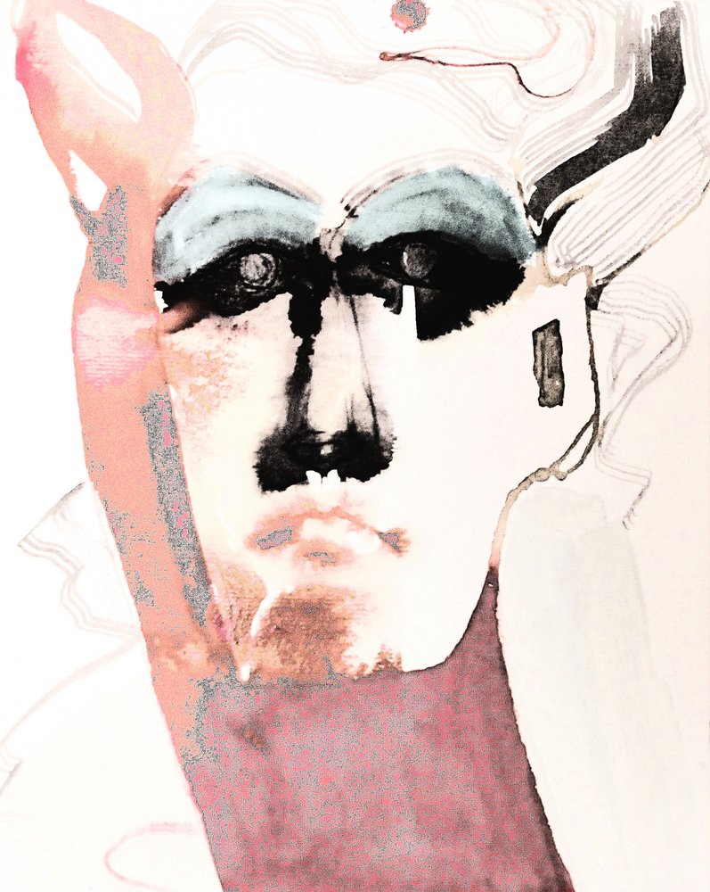 Mystisk abstrakt ansikt av Doris Schmitz