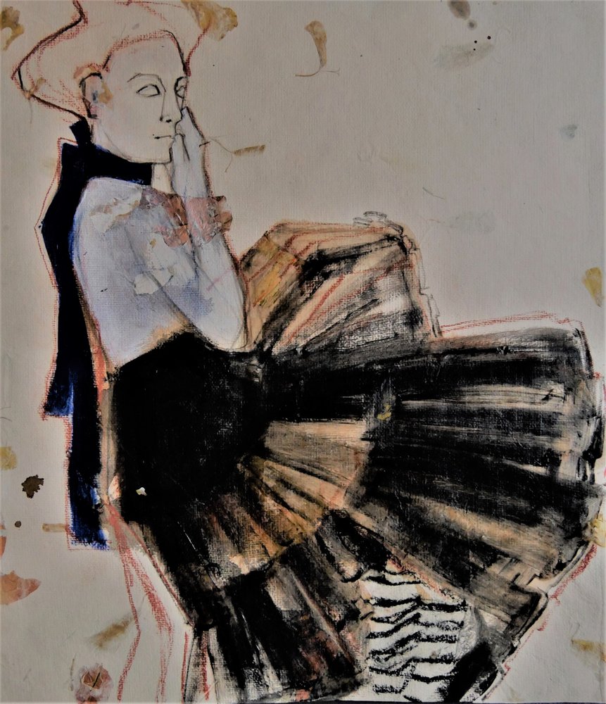 Tankefull danser i svart av Doris Schmitz