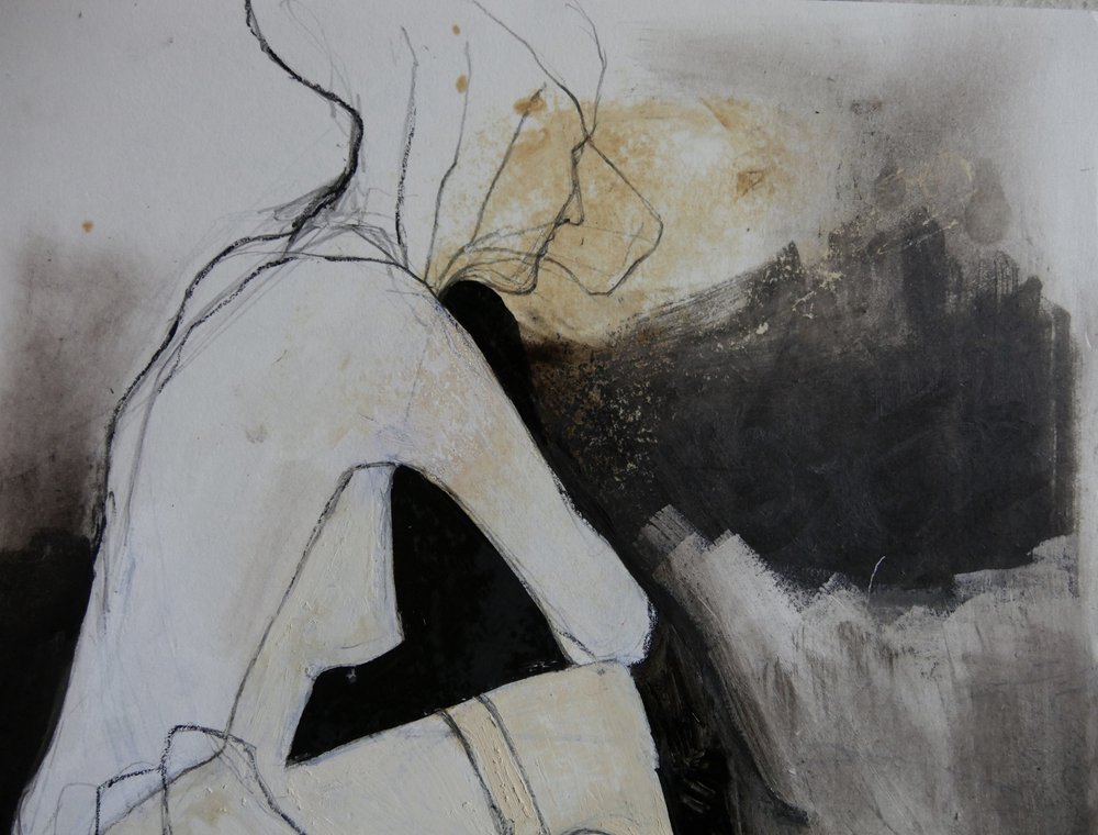 Studie av en ettertenksom figur av Doris Schmitz