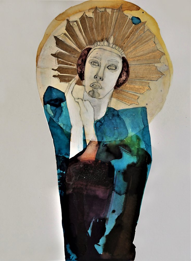 Regal Woman Golden Halo av Doris Schmitz