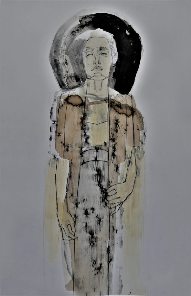 Fredfull abstrakt figur av Doris Schmitz