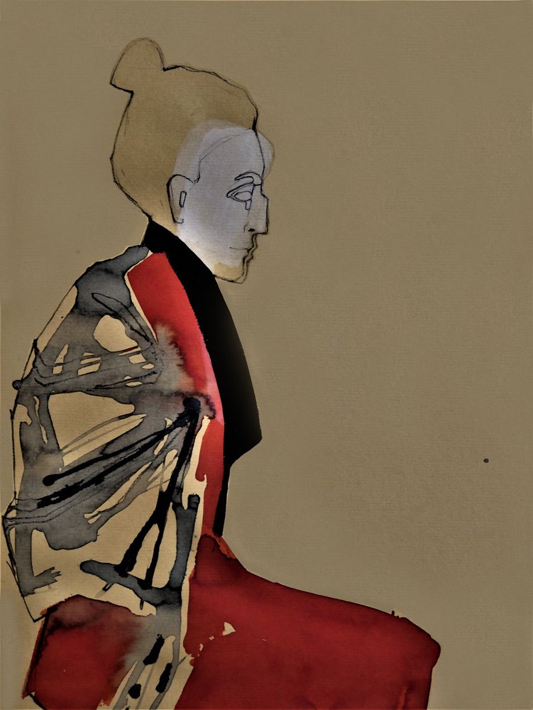 Fredfylt kimono-portrett av Doris Schmitz