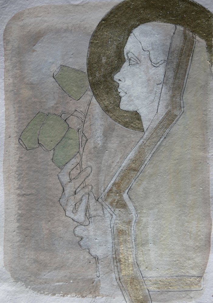 Serene Profile Gold Halo av Doris Schmitz
