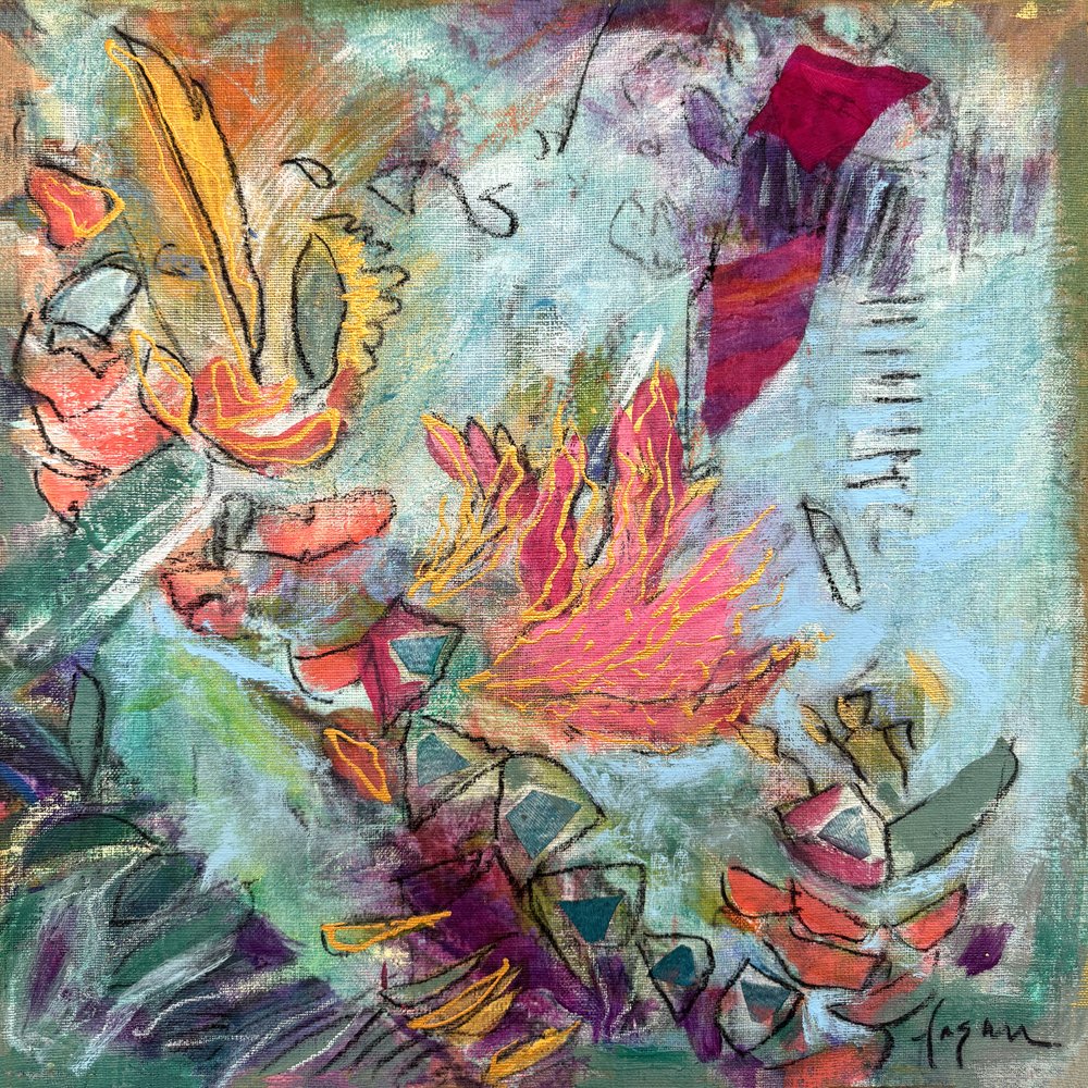 «Abstract Garden Bloom» av Dorothy Fagan