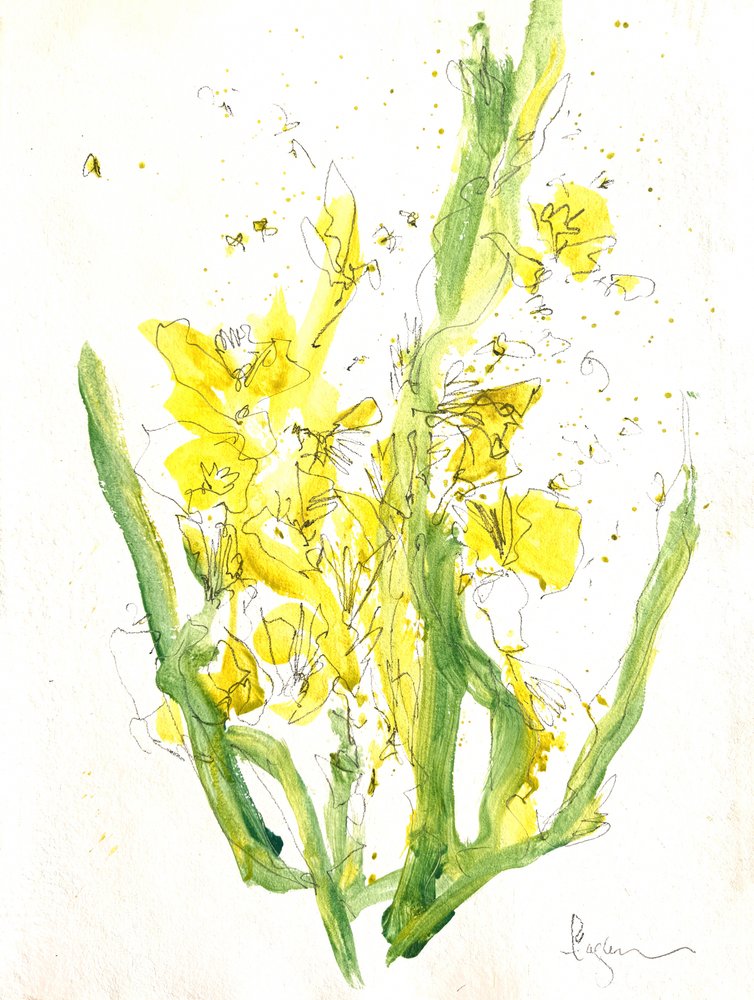Strålende gule blomster av Dorothy Fagan