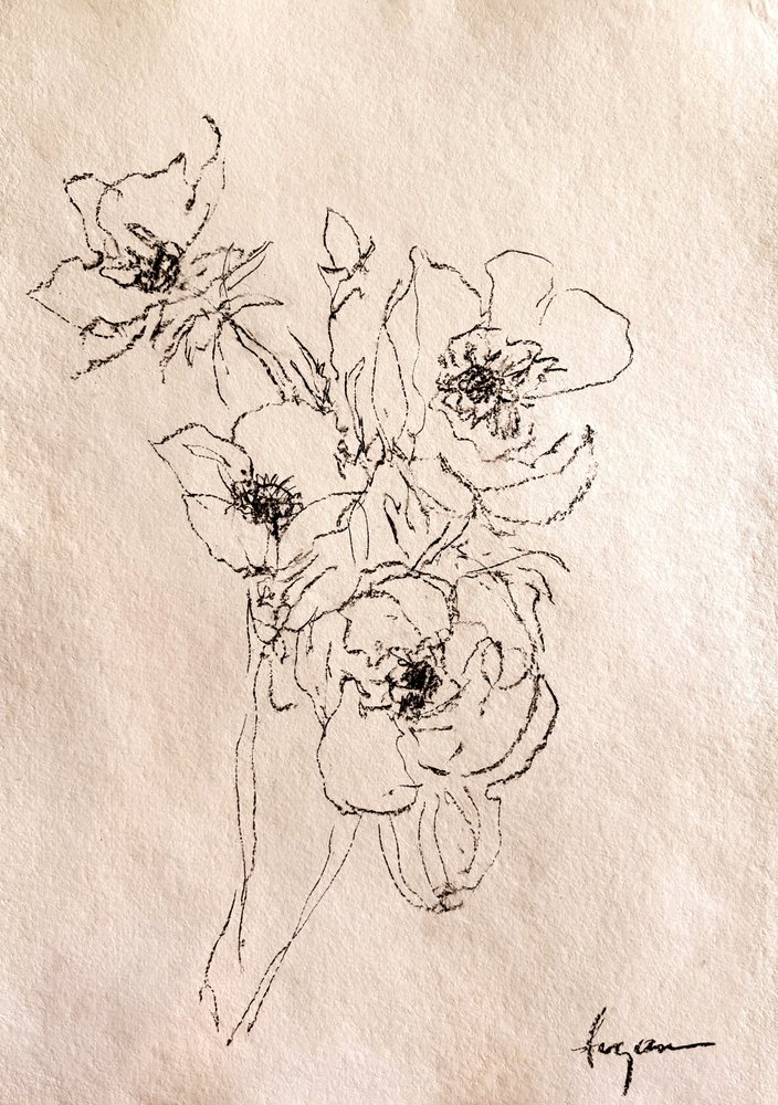 Delikat blomsterskisse av Dorothy Fagan