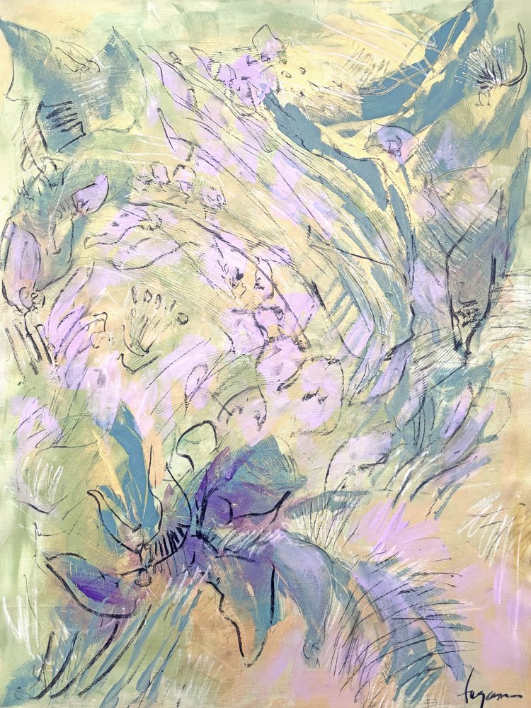 Myke lavendelblomster av Dorothy Fagan