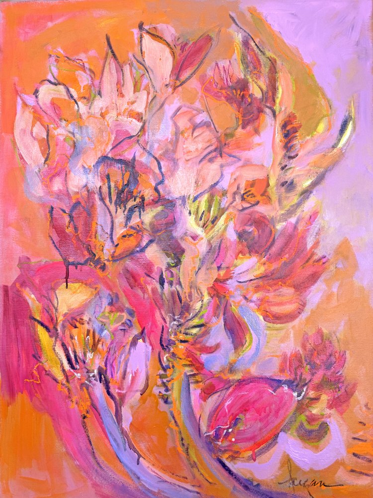Levende, abstrakte blomster av Dorothy Fagan